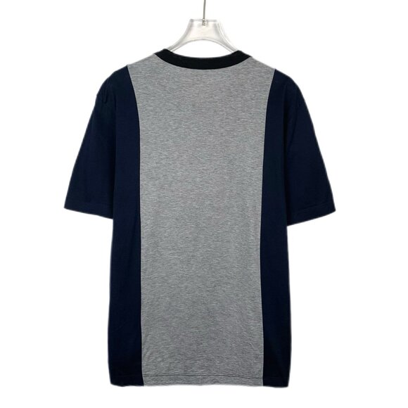 LOUIS VUITTON Grey & Navy LV Logo Cotton T-Shirt Size M Made In Italy - Picture 7 of 7